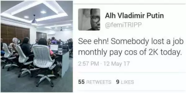 How Nigerian Man Loses Job Of N120k Pay Because Of N2k